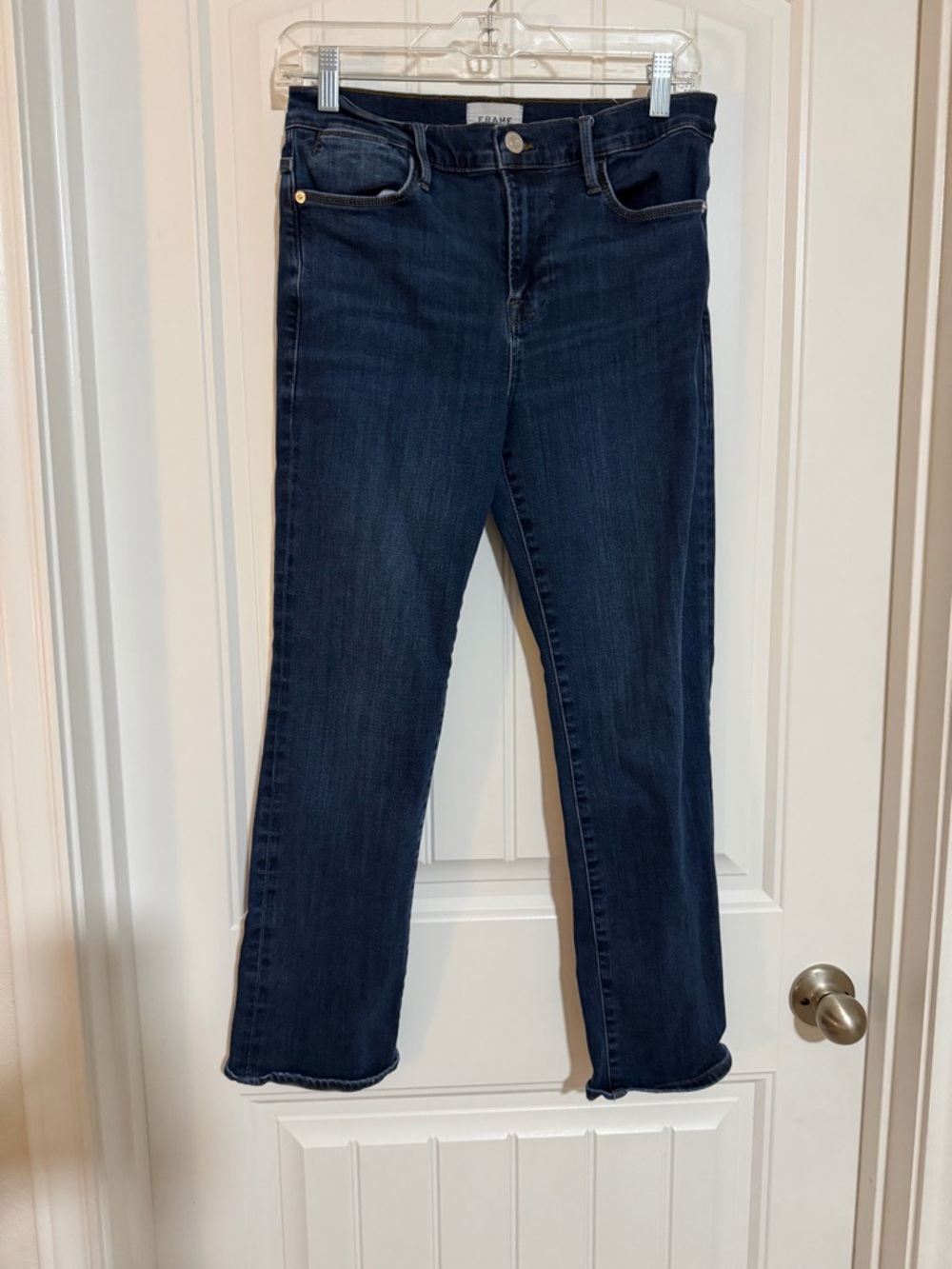 FRAME Le High Straight Dublin Jeans Size 29 Raw Hem $225 Retail